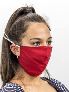 Reusable Fabric Face Mask - burgundy - SINGLE